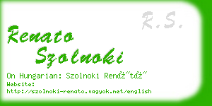 renato szolnoki business card